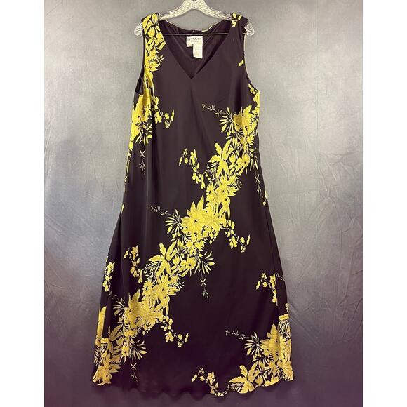 Dress-U II Sharon Maxi Dress and Cardigan Womens Size 22 Black Gold Goth Cottage - Picture 3 of 10